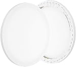 PATIKIL Stretched Canvas, 3 Pcs 4" x 4" Toile ronde pour la peinture Toile vierge Primed Panneaux de toile de coton pour acryliques Huile Peintures aquarelle, Blanc
