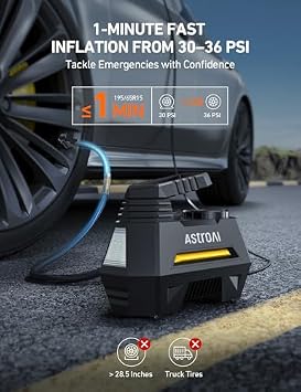 AstroAI AC to DC Converter 10A and AstroAI Air Compressor Tire Inflator