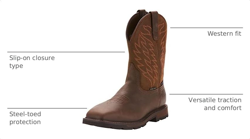 Image of ARIAT Men's Groundbreaker Wide Square Toe Waterproof Steel Toe Work Boot