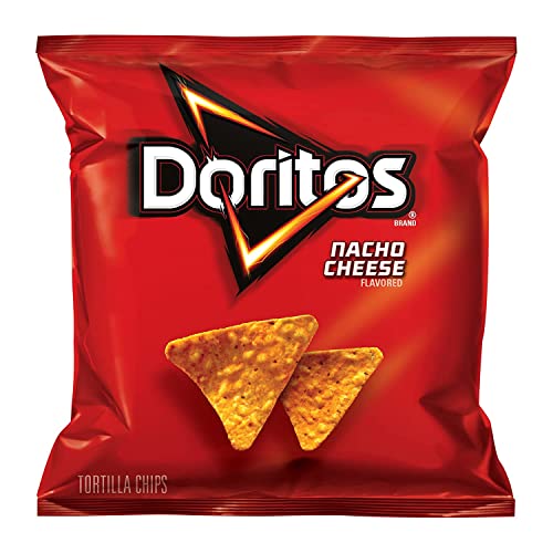 Image of Doritos Flavored Tortilla Chips, Nacho Cheese, 1 Ounce (Pack of 104)