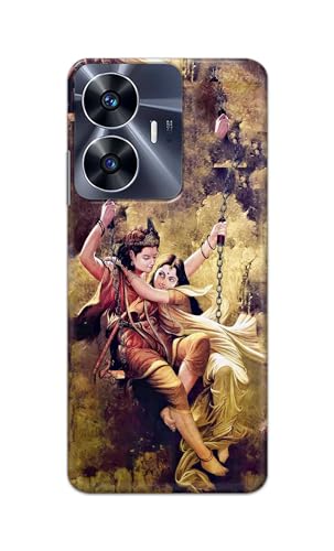 Image of Printed Hard Back Cover for Realme C55 Back Cover (Radha Krishna Love -J1) -190724(EA)