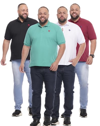 Kit 4 Camisa Polo Plus Size Tamanho Especial G5