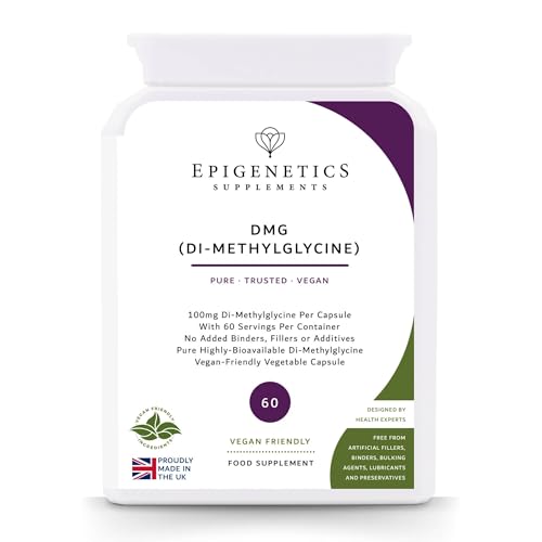 DMG Dimethylglycine 100mg | 2 Months Supply | 100% Pure & Natural Dimethylglycine HCl (DMG) | Vegan Friendly Capsules | Made in UK by Epigenetics