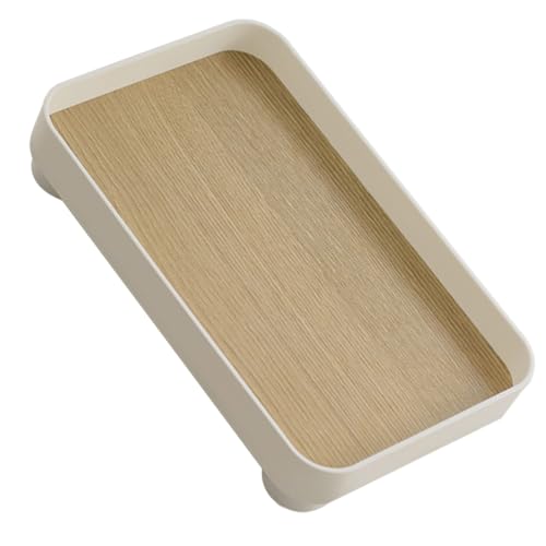 ERINGOGO 木製ジュエリートレイ 大容量収納 多機能デスクトップオーガナイザー 化粧品スキンケア整理用 北欧風シンプルデザイン ベッドサイ