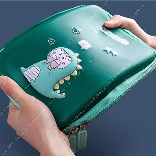 Image of Cartoon Theme 3D EVA Pencil Case, Multipurpose Zipper Pouch for Kids, Pen Bag for School, Stationery Storage Box (Dinosaur Big Pouch)