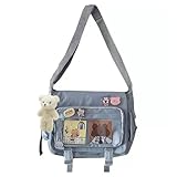 buy ita bag uk Borsa Ita perfetta per oggetti da collezione: questa borsa a tracolla Ita Bag presenta una finestra trasparente, ideale per mostrare spille anime e decorazioni kawaii, perfetta per i fan di Cutecore
