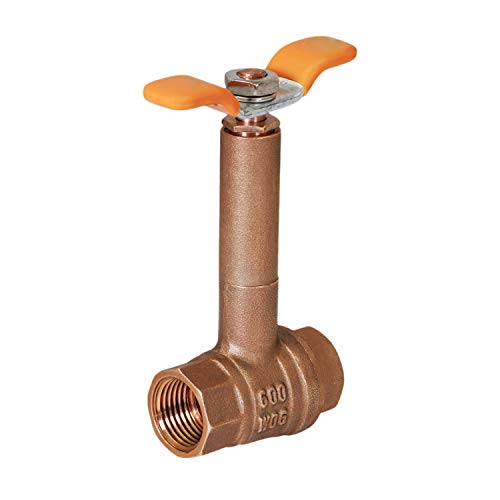 Midline Valve 75564 Premium Brass Ball Valve, Long Bonnet with T-Handle with 3/4 in. FIP Connections by Midline Valve - Used condition - CA$12.83