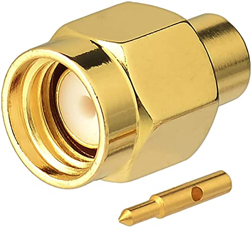 Image of SMA Solder Male Plug Connector Straight for RG402 .141 Semi-Rigid Cable 50 Ohm (10 PCS)
