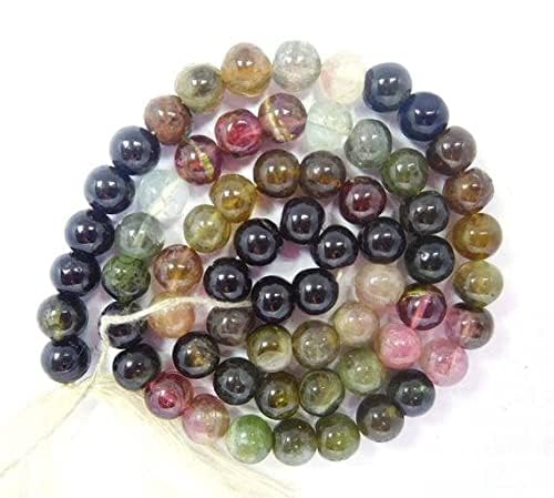 Gemas de turmalina natural en cuentas de 6 mm para diseñar joyas de autor 3