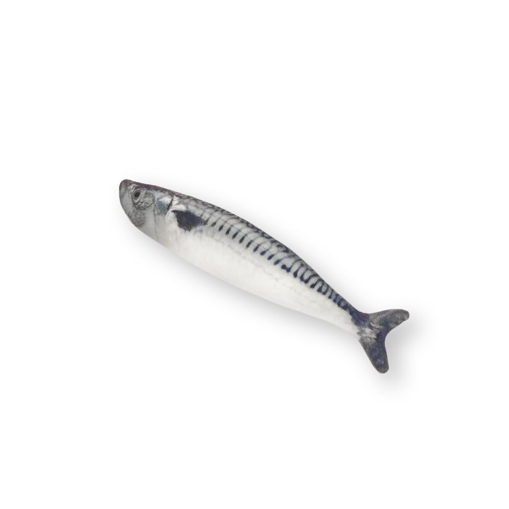 Jouet herbe à chat BLUE BAY 19cm en forme de saury pacifique pour stimuler et amuser les félins
