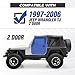 YZONA Running Boards Side Steps Compatible with 1997-2006 Jeep Wrangler TJ 2 Doors, Heavy-Duty Steel Nerf Bars Step Plates Rock Sliders Rails (Off-Road, Black)