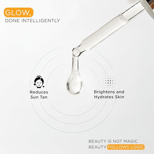 Image of SKINQ 15% Vitamin C Glow Serum with L Ascorbic Acid, Ferulic Acid & Sodium Hyaluronate | Reduces Tan & Brightens Skin | Lightweight, Non-Sticky | For All Skin Types | In-Vivo Tested I Derma Formulated | 15ml