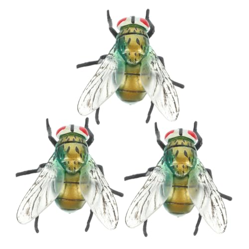 SUPVOX 3pièces Fausse Mouche Plastique Réaliste Jouet Cognitif Figurine Insecte Effrayante et Rusée pour Décoration Halloween