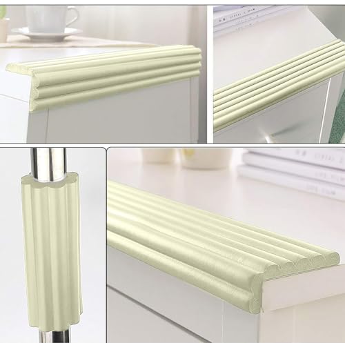 Image of SYGA Baby Safety Strip Furniture Edge Guard Cushion Corner Cover with Tape Infant Bump Protector - Off White