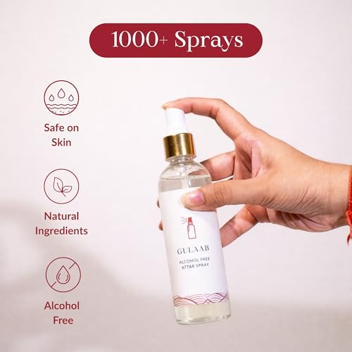 Image of Alcohol-Free Rose Attar Spray - Natural Long-Lasting Fragrance for All-Day Freshness & Floral Aroma.