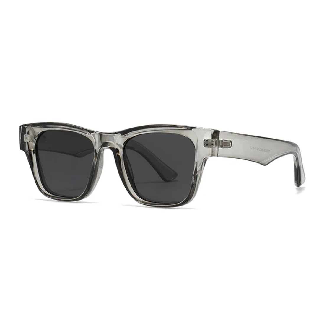 Lunettes de soleil carrées protégeant des reflets style vintage mixte