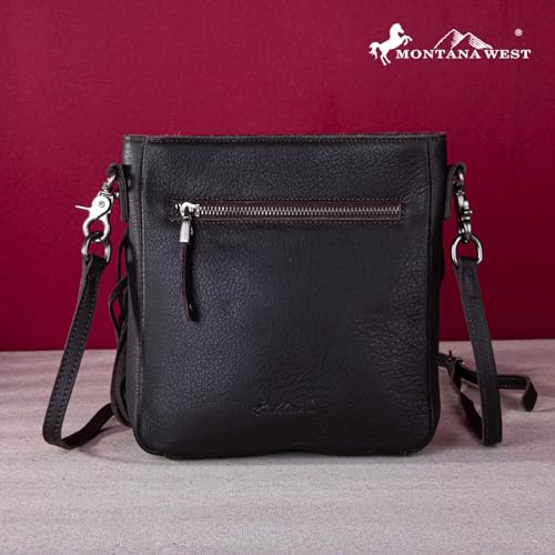 Montana West Western Small Purses for Women Crossbody Bag Fringe Purse Leather Women's Shoulder Tooled Handbags4