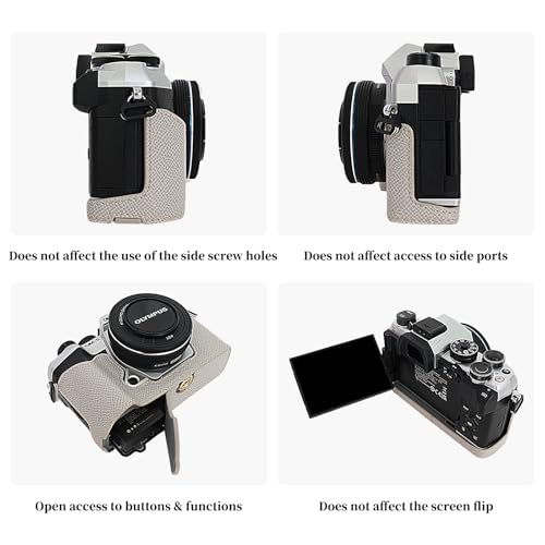 Funda para cámara Olympus OM-5 Mark II de cuero PU miniatura 4