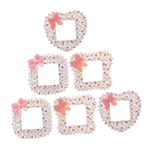 DIYEAH 6 Stück Blumen Schalterblenden Herz & Quadratisch