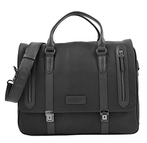 Porte-documents en cuir véritable Hol1150 noir et marron de haute qualité
