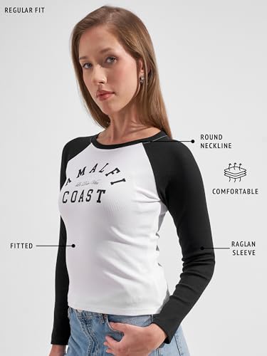 Image of Tokyo Talkies Women Pure Cotton Tops for Woman|Regular Fit Slim fit Crop Tops for Women Western|Top Tshirt for Women Stylish Western|Suitable for Casual and Workwear