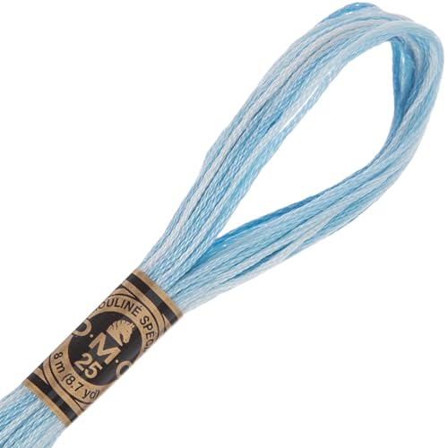 Image of Hobby Lobby DMC Cotton Embroidery Floss 67 Variegated Baby Blue Set of 12