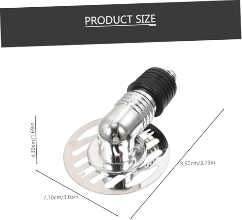 Image of Bathroom Floor Drain Connector | Water Drain Anti Core Overflow Elbow Outlet Pipe Connector for Washing Machine | Backflow Preventer Drainer, 10 Cm X 10 Cm