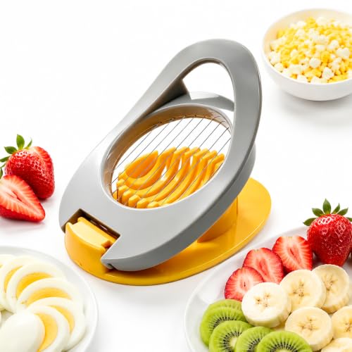 FANTEXY Egg Slicer for Hard Boiled Eggs with Stainless Steel Wires