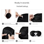 Portable Ultimate Comfort Set for Plane Sleep Kit at Plane Inflatable Travel Pillows Foot Rest Hammock Eye Mask Ear Plugs for Airplane Essentials for Seat Airplane Gadgets for Sleep Comfort (F) - Image 3