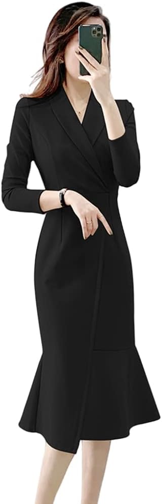 Etre Tokyo バルーンスリーブフレアワンピース　黒 エトレトウキョウETRETOKYO バルーンスリーブフレアワンピース黒