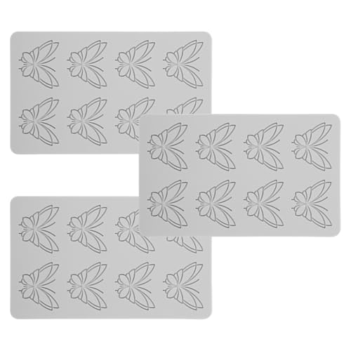 MOLUCKFU 3 piezas Molde de Silicona para Fondant con Encaje de Mariposas Resistente al Calor Reutilizable para Decoración DIY de Pasteles Chocolates y Postres Elegantes