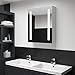 Festnight Armoire de Salle de Bain avec Miroir LED Armoire Murale 50x13x70 cm