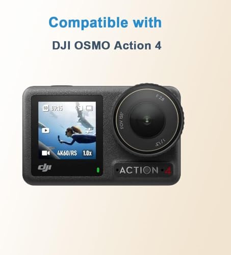 Image of DJI Action 4 Tempered Glass Lens & Screen Protector with Lens Cap Compatible with DJI Osmo Action 4 | 9H Hardness Ultra HD Scratch Resistant | Waterproof, Anti-Fingerprint (Pack of 1) ((Action 4) Pack of 1)