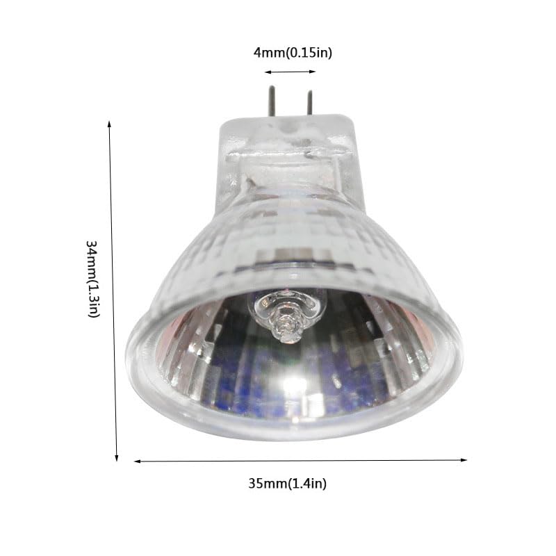Mini Foco Mr11 20W 12V ACDC Bombillas Halógenas MR11 12V 50W G4 Base Bipin Blanco Cálido 35Mm De Diámetro,50W,6 Piezas
