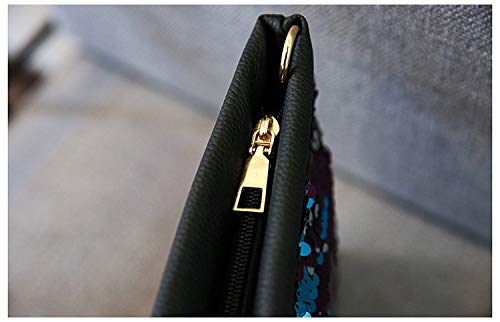 Image of MOCA Women's Stylish Trendy Elegant PU Sequins Mobile crossbody Clutch wallet Sling Shoulder Messenger bags for casual party evening ( Pinkish White )