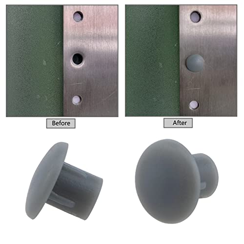 Image of 200pcs Deep Gray Hole Plugs 5mm Plastic Tube Cover Furniture Hardware Decorative Cover