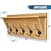 HBCY Creations Rustic Wall Mounted Coat Rack with Shelf - Solid Wood 24