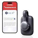 SwitchBot AI MindClip, Registratore Vocale,Assistente AI indossabile, 64 GB