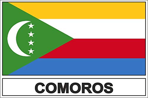 Akachafactory Autocollant Sticker Drapeau COM Comores
