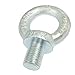 Aexit M22 22mm Snaps Male Thread Silver Tone Metal Lifting Eye Trigger Snaps Bolt Ring