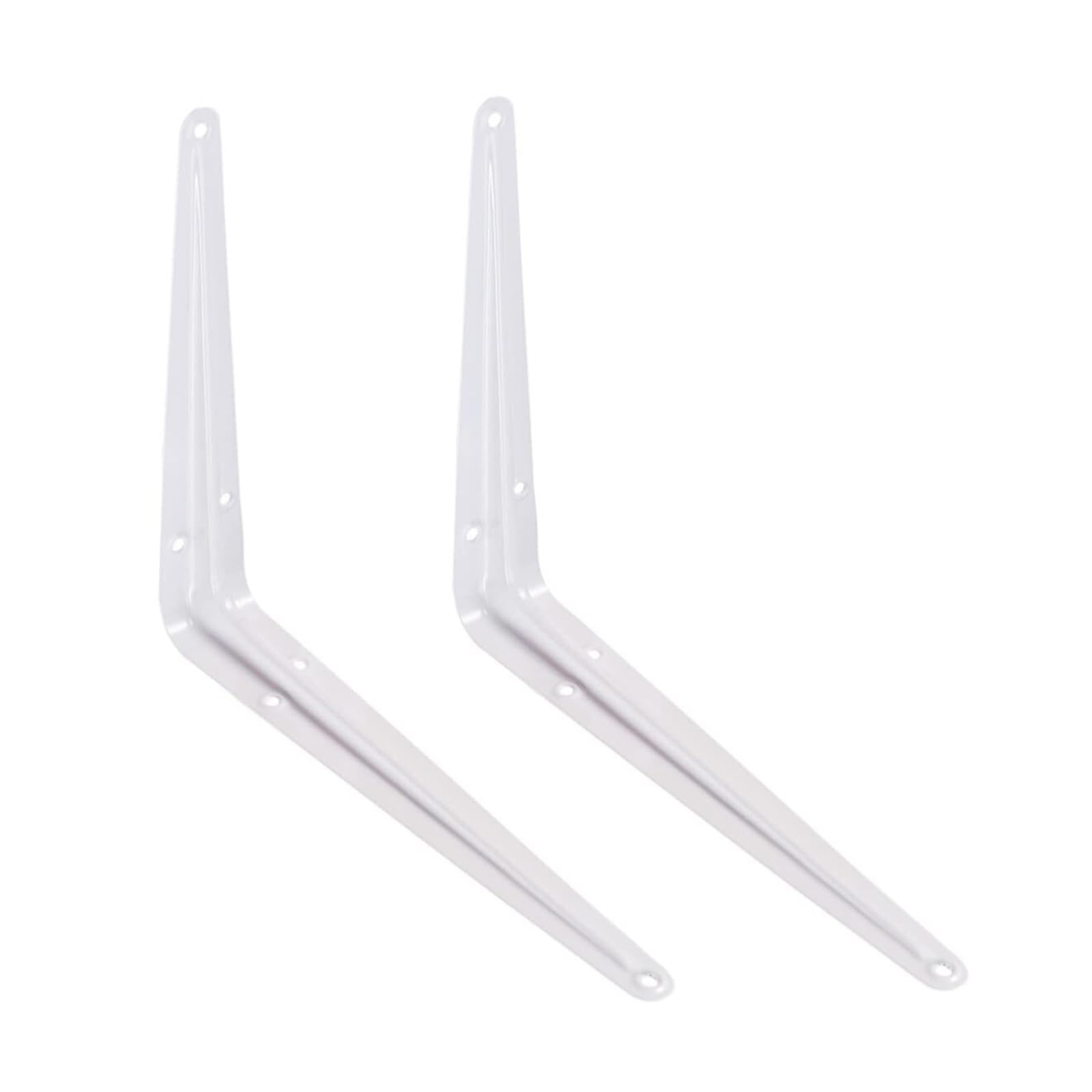 Juaksqzyi White 2Pcs Shelf Brackets Metal Wall Mount Floating Shelf Bracket Home Decorative, For Furniture Countertop Support