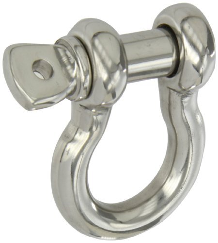 Indusco SH012IM05 Stainless Steel 316 Screw Pin Anchor Shackle, 3000 lbs Working Load Limit, 1/2" Size