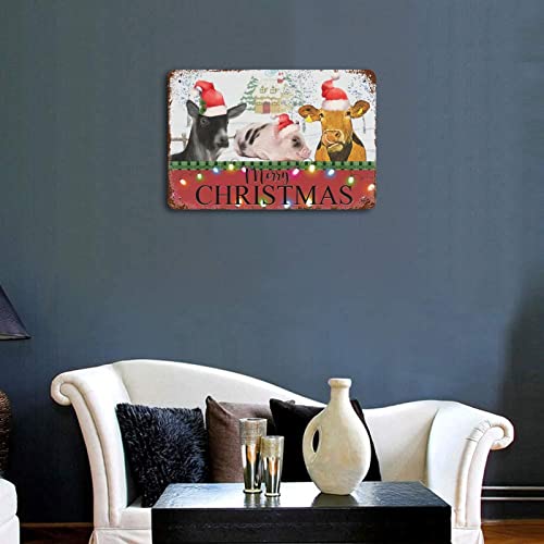 Panneau en métal Merry Christmas de haute qualité résistant extérieur