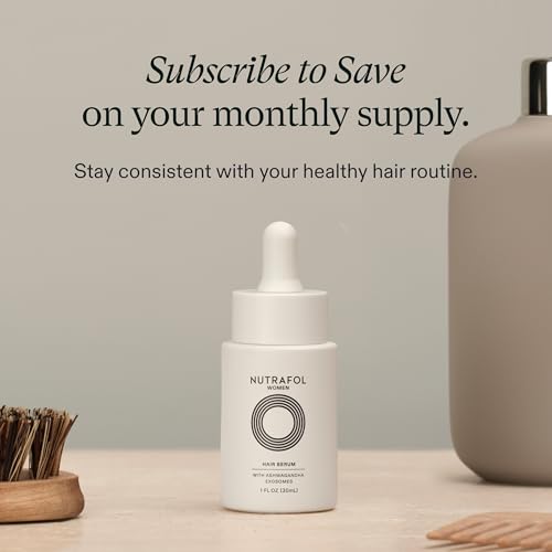 Nutrafol Women's Hair Serum, Supports Visibly Thicker and Stronger Hair, Vegan, Lightweight and Fast-Absorbing.