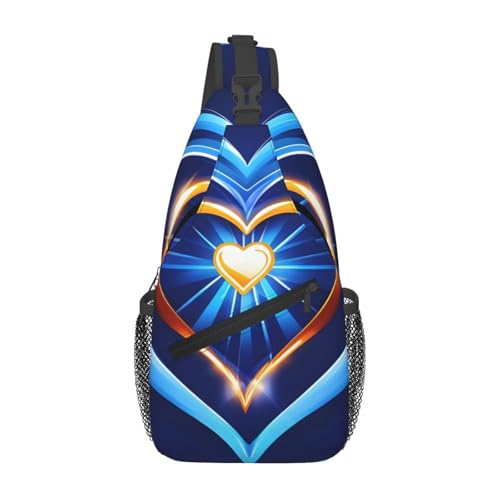 Mochila deportiva negra con estampado corazón