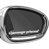 4 Stück Passenger Princess Stickers,Beifahrerprinzessin Aufkleber,Vinyl Rückspiegel Aufkleber, Lustige Niedliche Prinzessinnen Autoaufkleber,Auto Spiegel Aufklebers,Autodeko Geschenk für Fahrer Männer