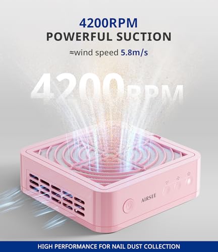 AIRSEE Poderoso Colector de Polvo para Uñas ND503 miniatura 2