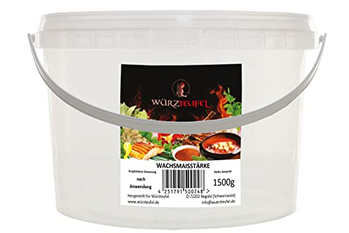 Wachsmaisstärke, Instant - Maisstärke natürlich, sehr kremig, sehr leicht klumpenfrei löslich. PE - Eimer 1500g (1,5KG)