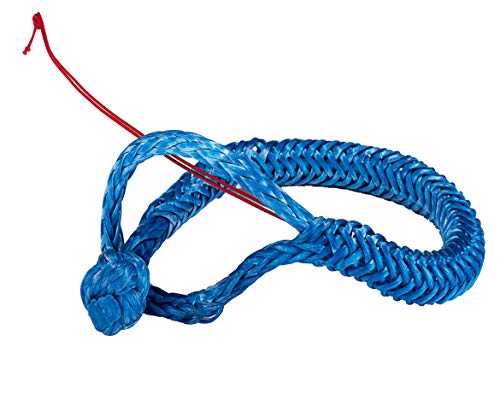 Image of UHMWPE 7 /32 inch Soft Shackle for Winch and Outdoor Activity-Blue Color
