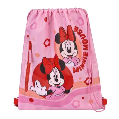 Undercover Minnie Mouse   Bolsa de deporte (40 x 33 cm, con compartimento con cremallera, para niños a partir de 3 años), color rosa